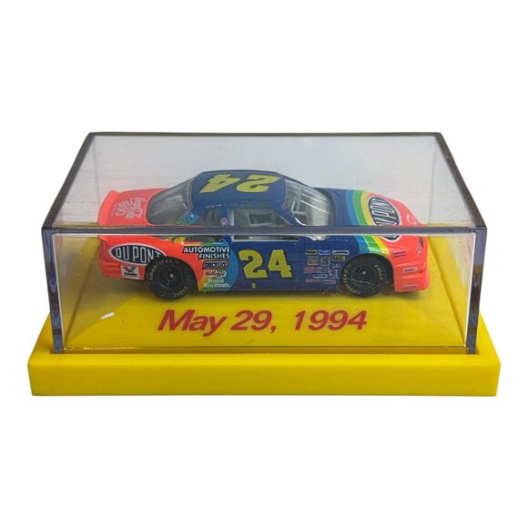 Jeff Gordon Coca-Cola 600 Winner Diecast Car Display May 29 1994 Chevrolet Lumin - Picture 5 of 7